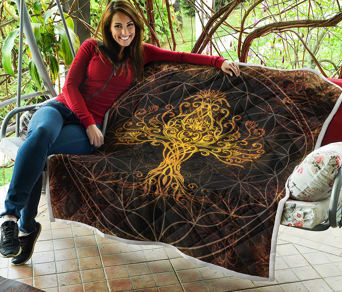 Yggdrasil Tree Of Life Print Quilt