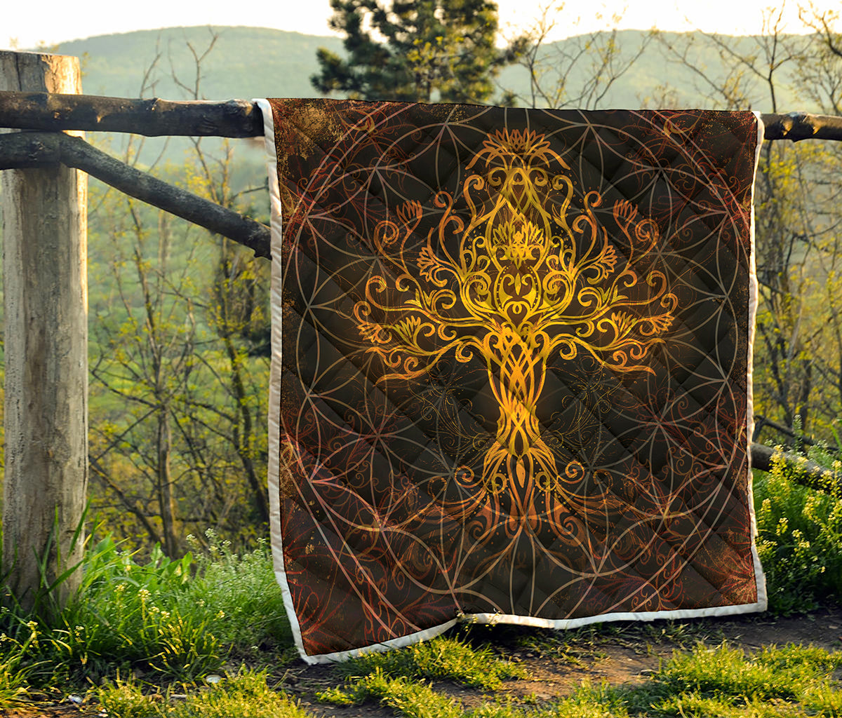 Yggdrasil Tree Of Life Print Quilt