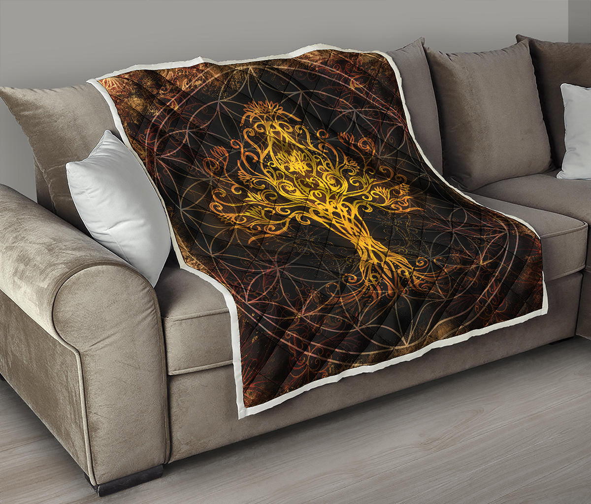 Yggdrasil Tree Of Life Print Quilt