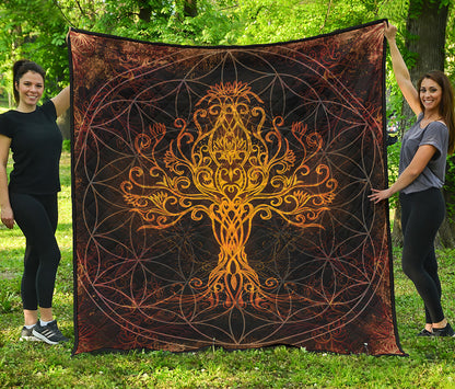 Yggdrasil Tree Of Life Print Quilt
