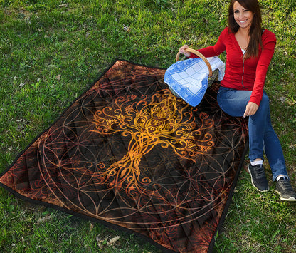 Yggdrasil Tree Of Life Print Quilt