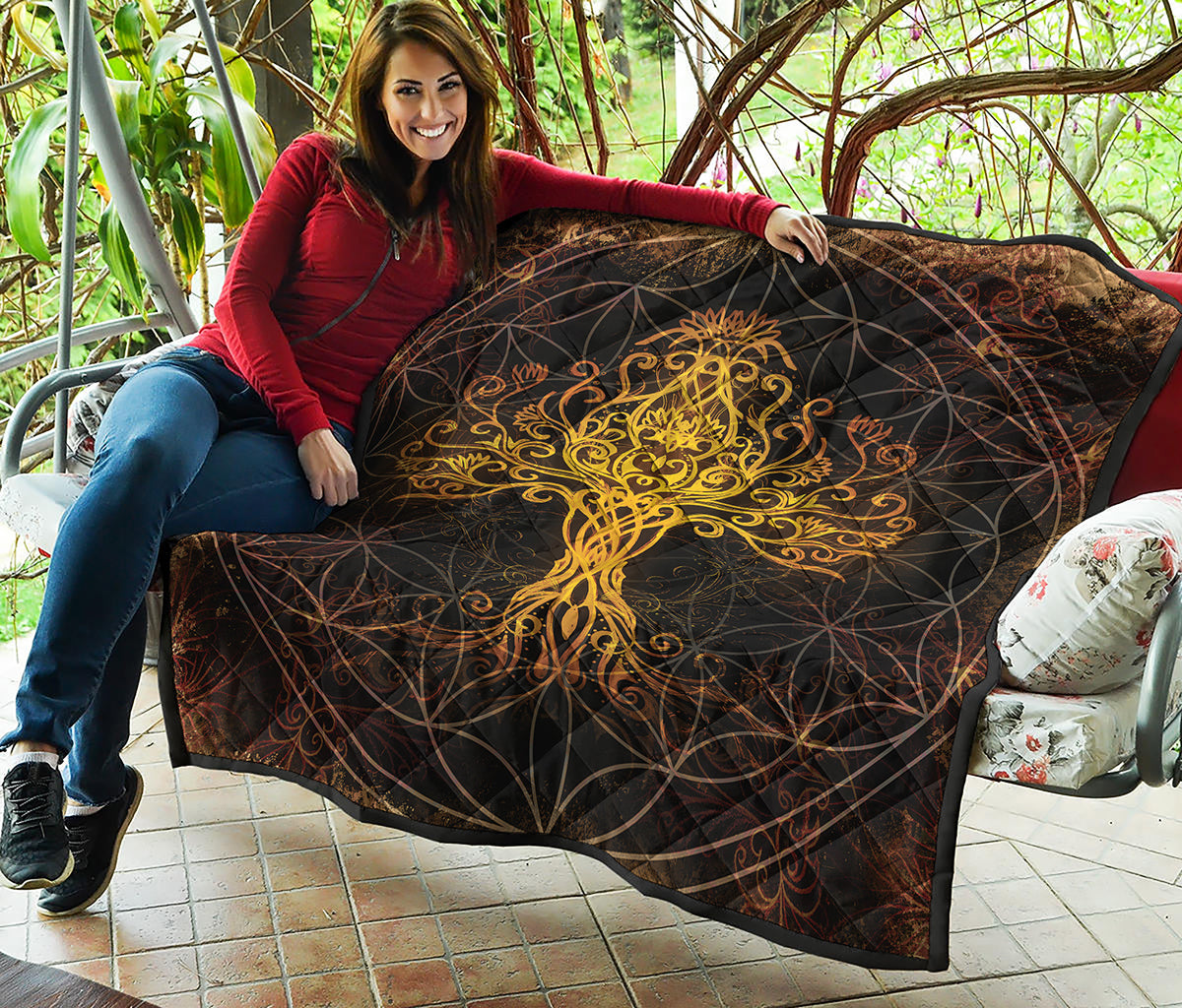 Yggdrasil Tree Of Life Print Quilt