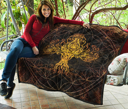 Yggdrasil Tree Of Life Print Quilt