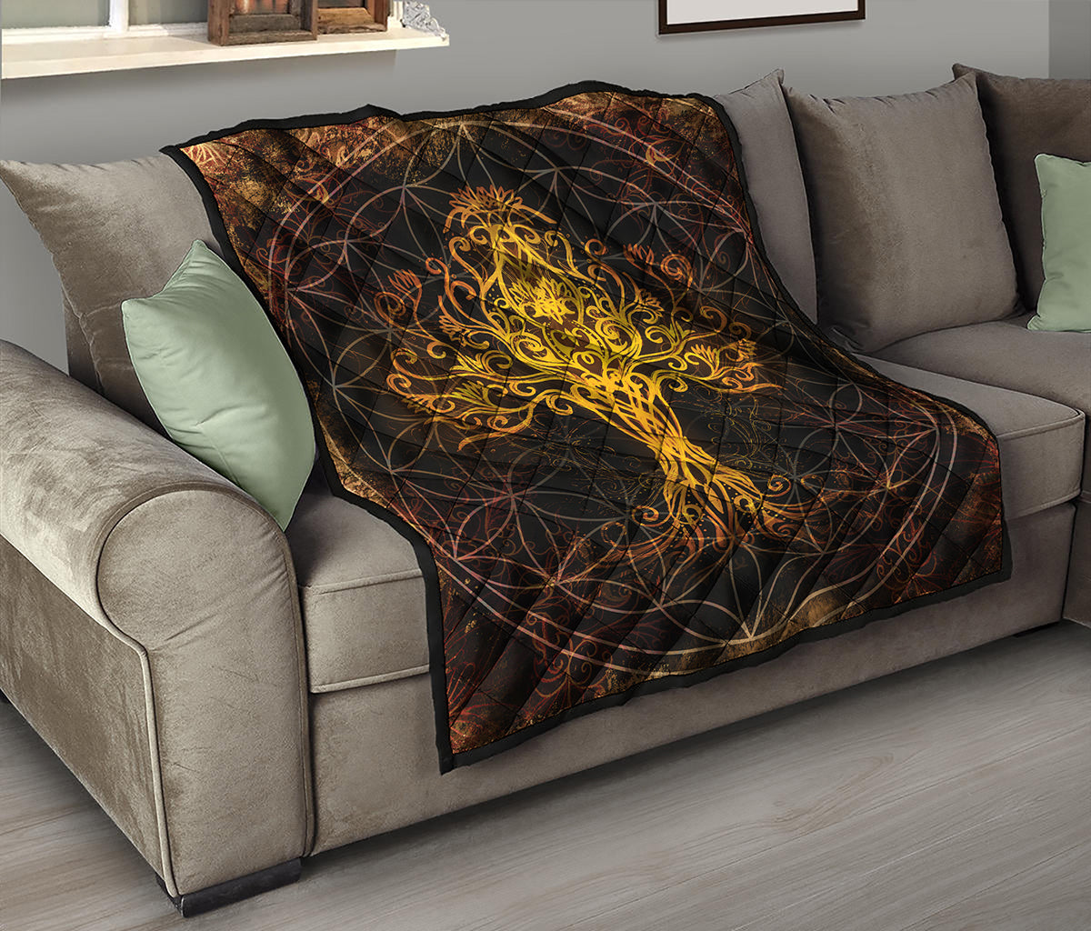 Yggdrasil Tree Of Life Print Quilt