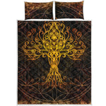 Yggdrasil Tree Of Life Print Quilt Bed Set