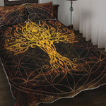 Yggdrasil Tree Of Life Print Quilt Bed Set