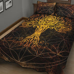 Yggdrasil Tree Of Life Print Quilt Bed Set