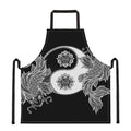 Yin And Yang Koi Carp Fish Print Apron