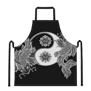 Yin And Yang Koi Carp Fish Print Apron