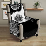 Yin And Yang Koi Carp Fish Print Armchair Protector