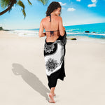 Yin And Yang Koi Carp Fish Print Beach Sarong Wrap