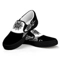 Yin And Yang Koi Carp Fish Print Black Slip On Sneakers