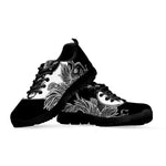 Yin And Yang Koi Carp Fish Print Black Sneakers