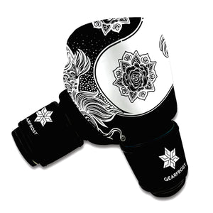 Yin And Yang Koi Carp Fish Print Boxing Gloves