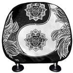 Yin And Yang Koi Carp Fish Print Car Headrest Covers