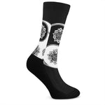 Yin And Yang Koi Carp Fish Print Crew Socks
