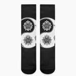 Yin And Yang Koi Carp Fish Print Crew Socks