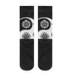 Yin And Yang Koi Carp Fish Print Crew Socks