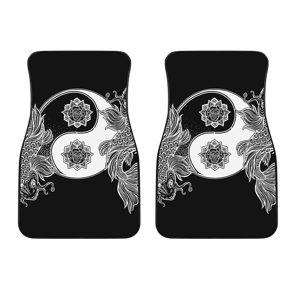 Yin And Yang Koi Carp Fish Print Front Car Floor Mats