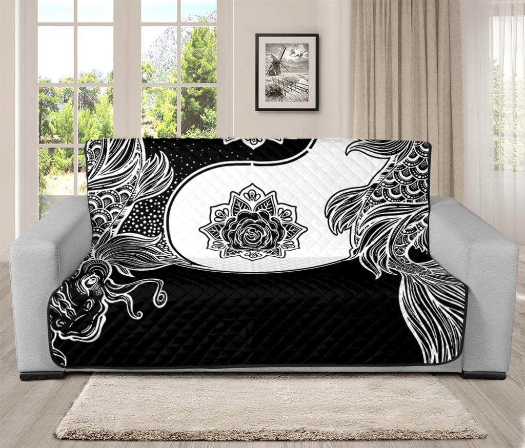 Yin And Yang Koi Carp Fish Print Futon Protector