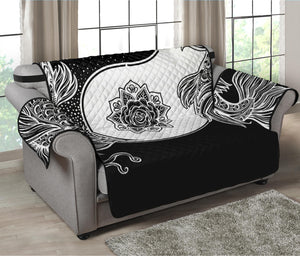 Yin And Yang Koi Carp Fish Print Loveseat Protector