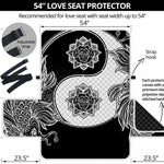 Yin And Yang Koi Carp Fish Print Loveseat Protector