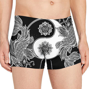 Yin And Yang Koi Carp Fish Print Men's Boxer Briefs