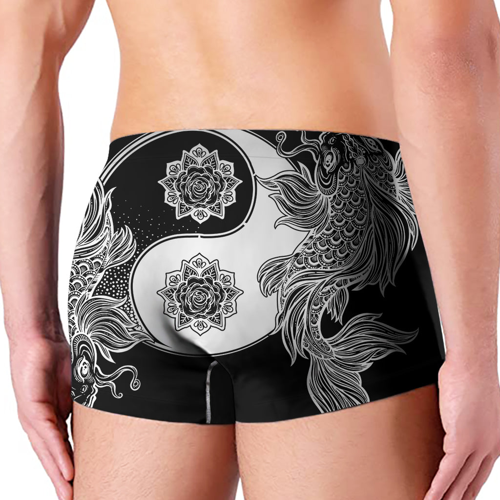 Yin And Yang Koi Carp Fish Print Men's Boxer Briefs