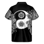 Yin And Yang Koi Carp Fish Print Men's Short Sleeve Shirt