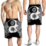 Yin And Yang Koi Carp Fish Print Men's Shorts