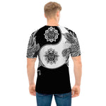 Yin And Yang Koi Carp Fish Print Men's T-Shirt