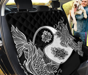 Yin And Yang Koi Carp Fish Print Pet Car Back Seat Cover