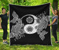 Yin And Yang Koi Carp Fish Print Quilt