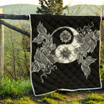 Yin And Yang Koi Carp Fish Print Quilt