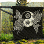 Yin And Yang Koi Carp Fish Print Quilt