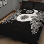 Yin And Yang Koi Carp Fish Print Quilt Bed Set