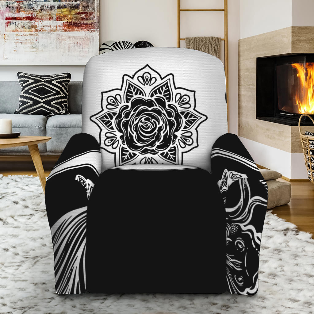 Yin And Yang Koi Carp Fish Print Recliner Slipcover