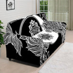 Yin And Yang Koi Carp Fish Print Sofa Cover