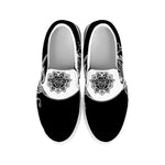 Yin And Yang Koi Carp Fish Print White Slip On Shoes