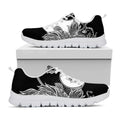 Yin And Yang Koi Carp Fish Print White Running Shoes