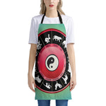 Yin Yang Chinese Zodiac Signs Print Apron