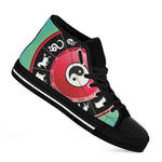 Yin Yang Chinese Zodiac Signs Print Black High Top Shoes