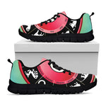 Yin Yang Chinese Zodiac Signs Print Black Sneakers