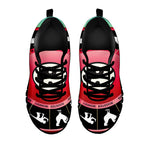 Yin Yang Chinese Zodiac Signs Print Black Sneakers