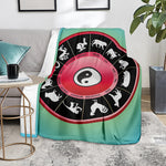 Yin Yang Chinese Zodiac Signs Print Blanket