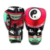 Yin Yang Chinese Zodiac Signs Print Boxing Gloves