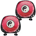 Yin Yang Chinese Zodiac Signs Print Car Headrest Covers