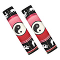 Yin Yang Chinese Zodiac Signs Print Car Seat Belt Covers