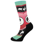 Yin Yang Chinese Zodiac Signs Print Crew Socks