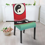 Yin Yang Chinese Zodiac Signs Print Dining Chair Slipcover
